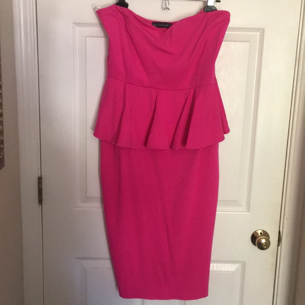 Pink plus size dress